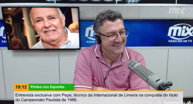 Pepe completa 87 anos e é entrevistado pelo Pimba nos Esportes